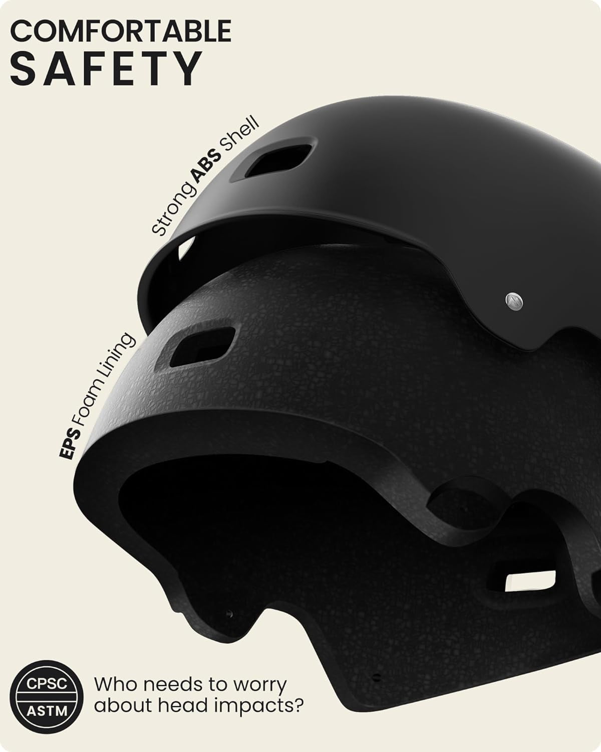 OutdoorMaster Skateboard Cycling Helmet - Two Removable Liners Ventilation Multi-Sport Scooter Roller Skate Inline Skating Rollerblading for Kids, Youth & Adults