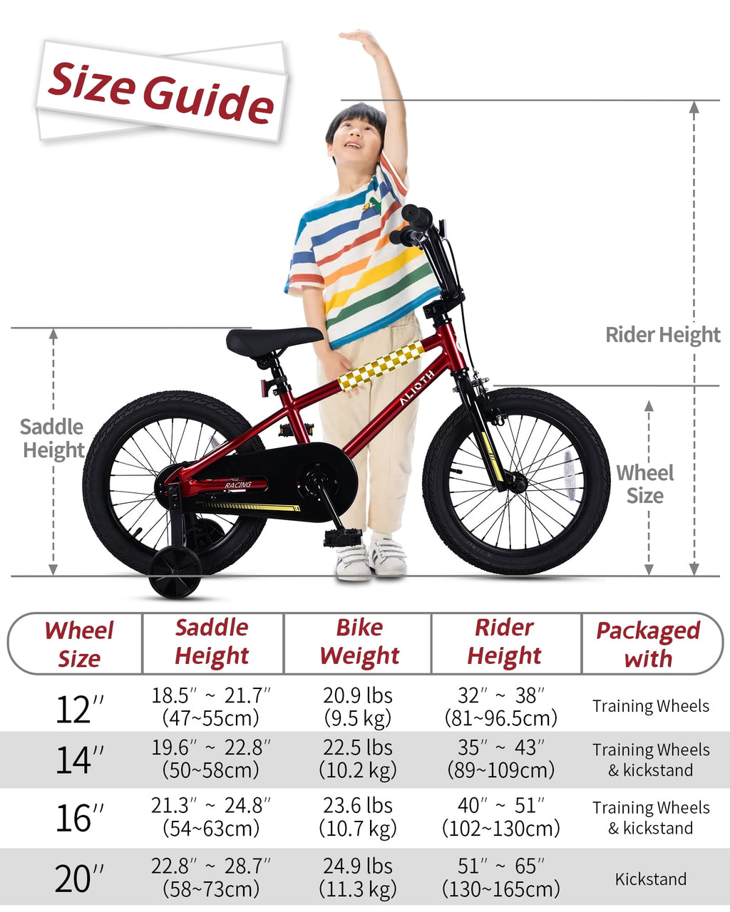 Vollsch BMX Style Kids Bike for 2-8 Years Old Boys Girls 16 Inches Toddlers Bicycle with Coaster Brake Training Wheels, Black